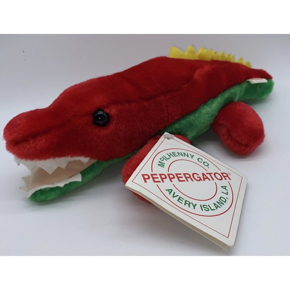 Tabasco Pepper Sauce Peppergator Alligator Plush Stuffed Animal Toy Red Green